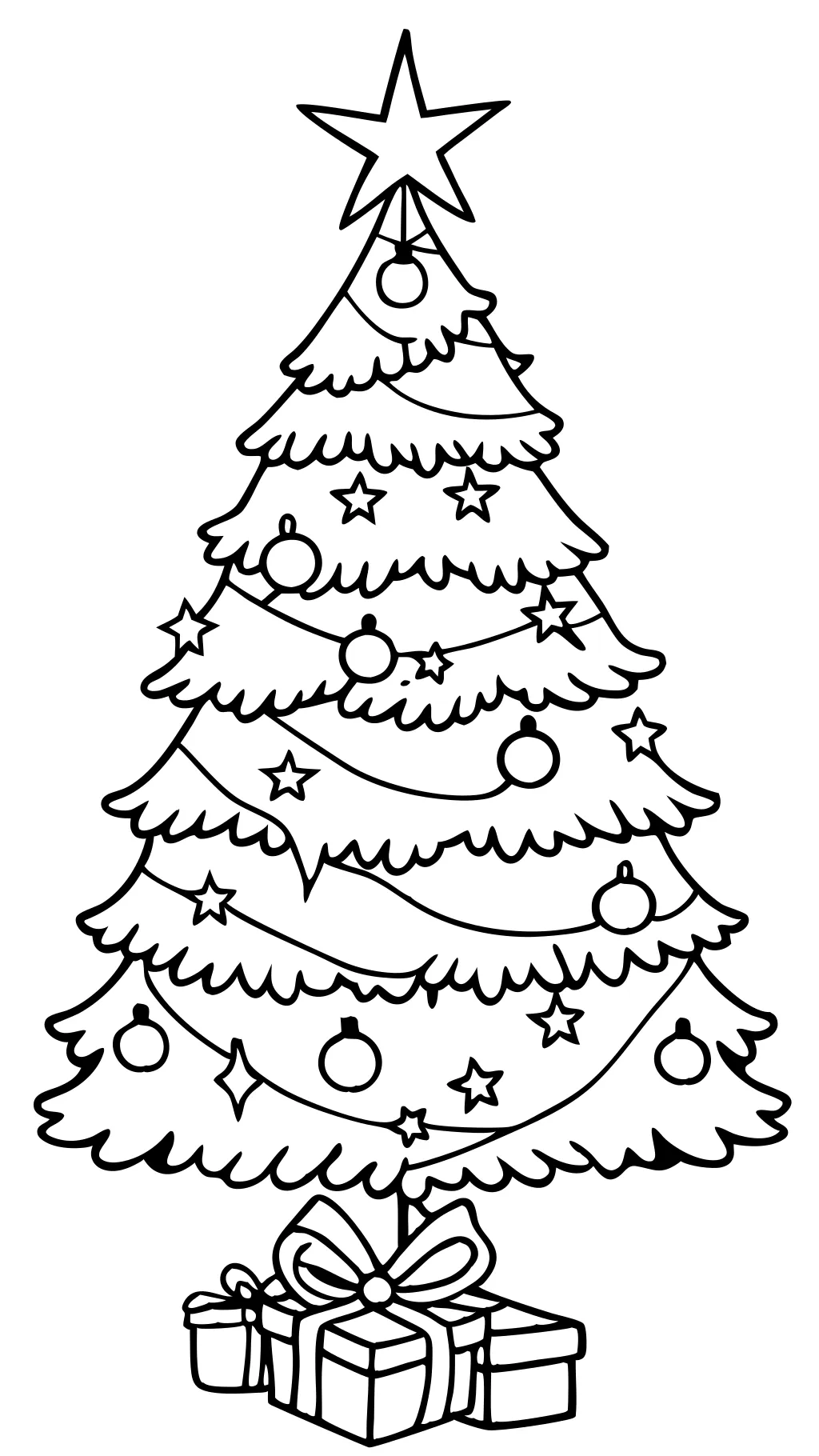 christmas tree color pages